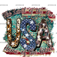 The Land Of The Free Home Of The Brave DTF Transfer