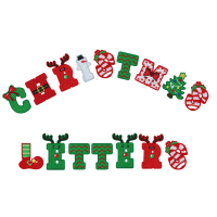 Christmas 2.5" Embroidery Letter Varsity