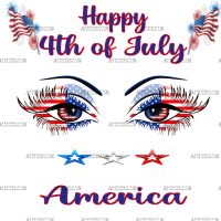 Happy 4th Of July America DTF Transfer