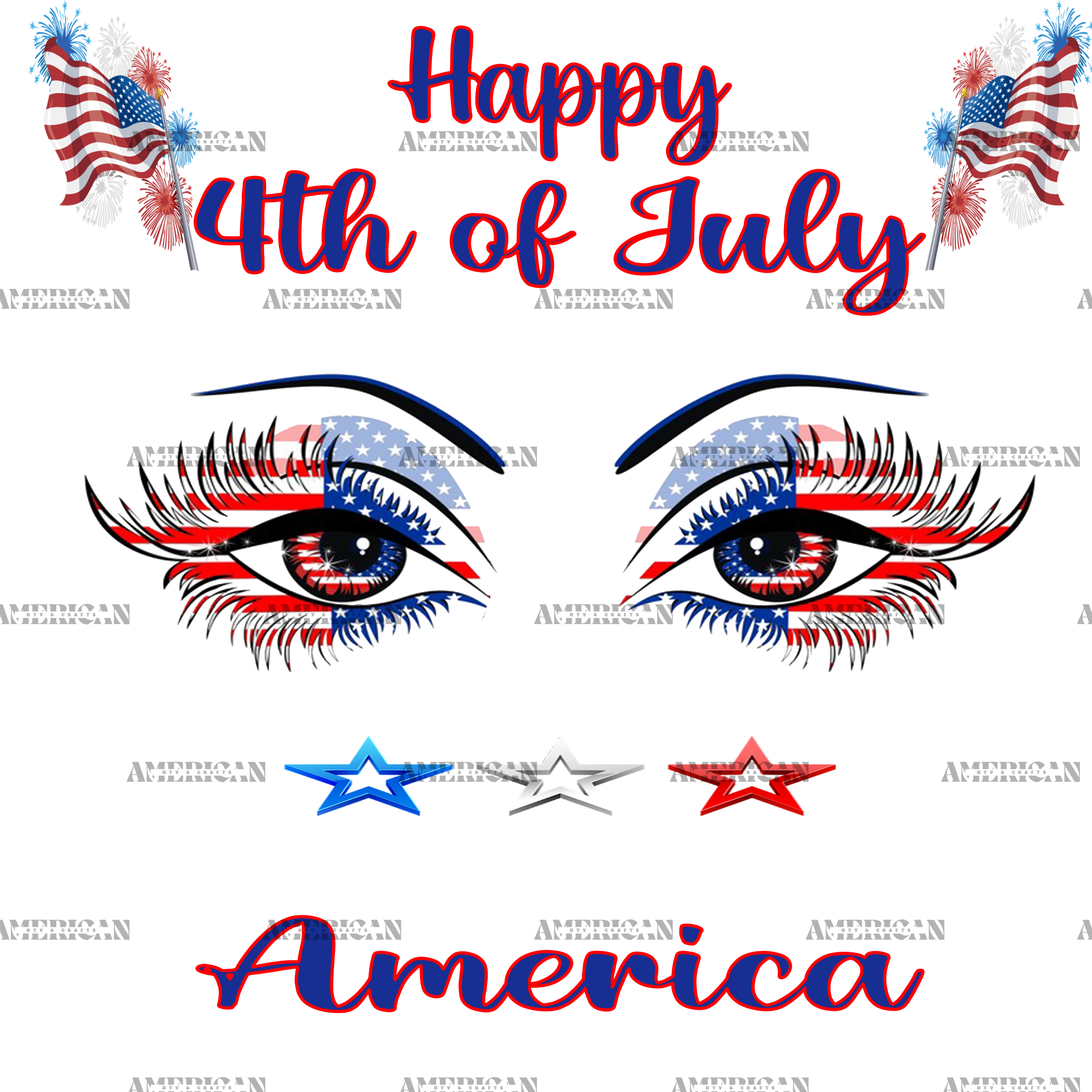 Happy 4th Of July America DTF Transfer
