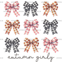 Autumn Girly Bows-1 DTF Transfer