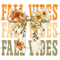 Fall Vibes Bow-2 DTF Transfer