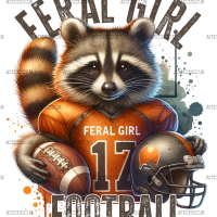 Feral Girl Football-1 DTF Transfer