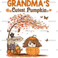 Grandma's Cutest Pumpkin DTF Transfer