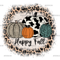 Happy Fall Leopard DTF Transfer