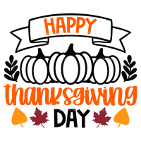 Happy Thanks Giving Day-1 DTF Transfer
