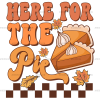 Here For The Pie Checkered DTF Transfer