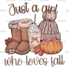 Just A Girl Who Loves Fall-2 DTF Transfer