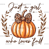 Just A Girl Who Loves Fall-8 DTF Transfer