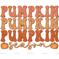 Pumpkin Season-3 Dotted DTF Transfer