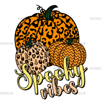 Spooky Vibes Pumpkin DTF Transfer